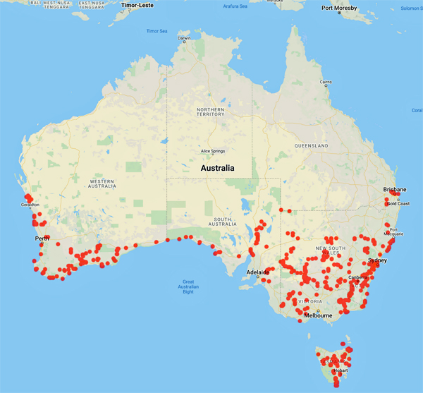 collecting locality map for 'Everett, J.'