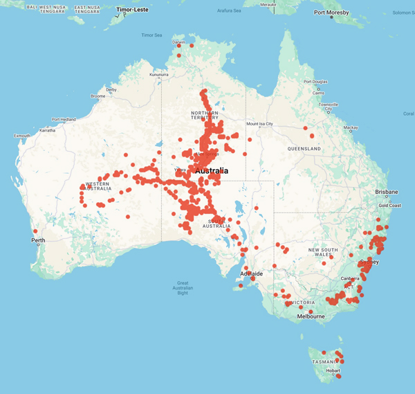 collecting locality map for 'Forde, N.'