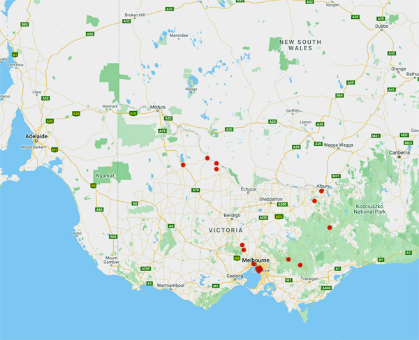 collecting locality map for 'French, C.H.'