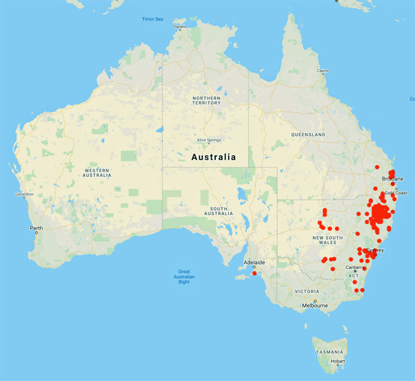 collecting locality map for 'McKie, E.N.'