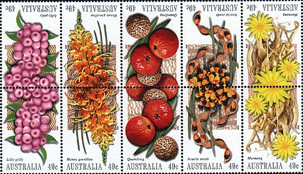 stamps: bush tucker set