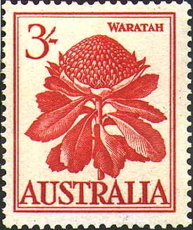 1959 waratah postage stamp