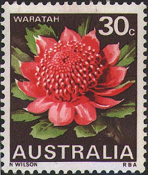 1968 waratah postage stamp