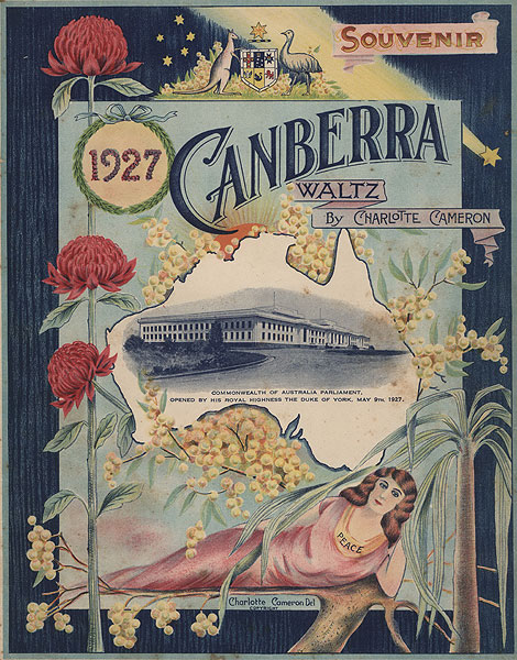 Canberra Waltz, sheet music cover, 1927